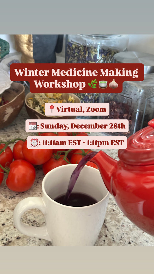 12/28: Winter Medicine Making Workshop (Virtual)