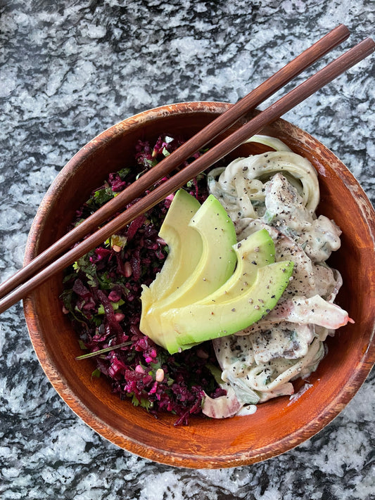 (Recording) Moroccan Beet & Black Rice Salad & Creamy Zoodle Pasta Recipes -- RAW Plant-Based Cooking MasterClass