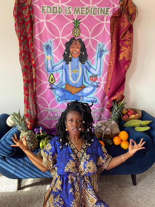 FOOD IS MEDICINE Affirmation Tapestry