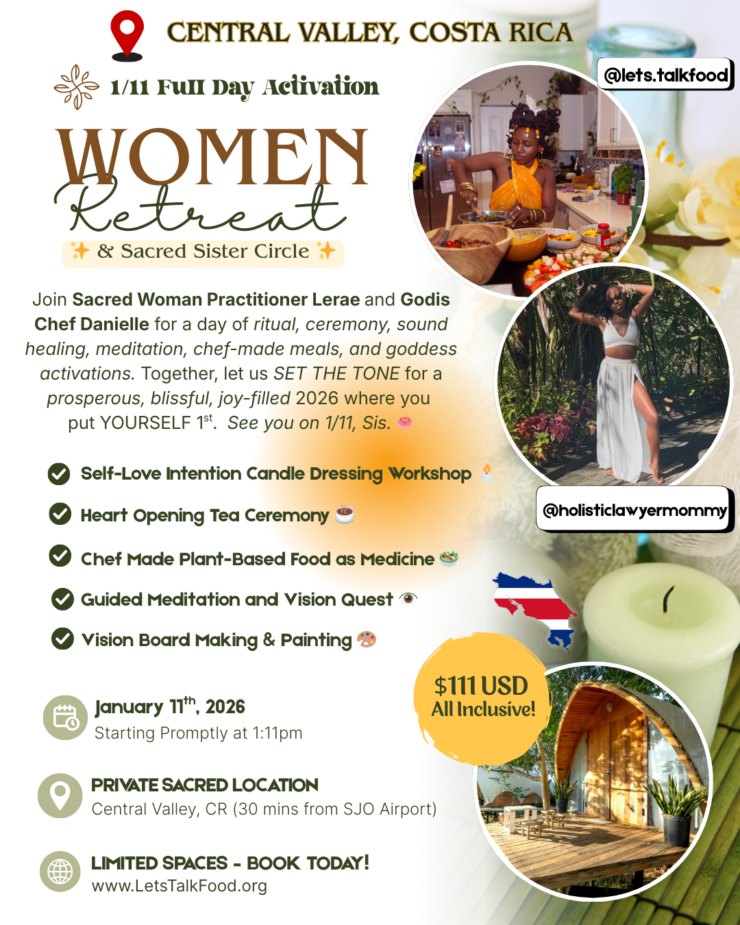 1/11 Costa Rica Women's Retreat (111 Activation)