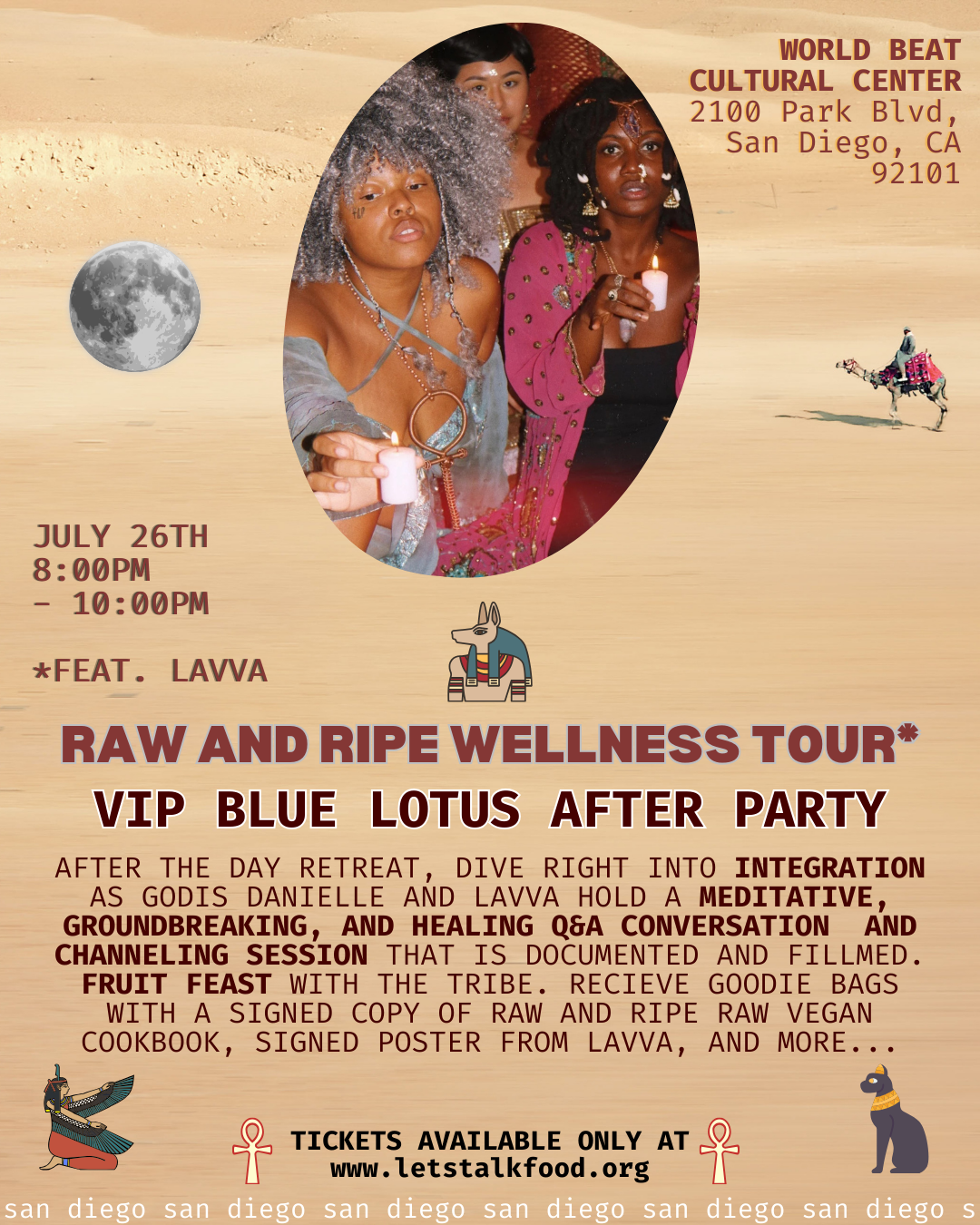 San Diego, California (7/26): RAW AND RIPE USA COOKBOOK TOUR